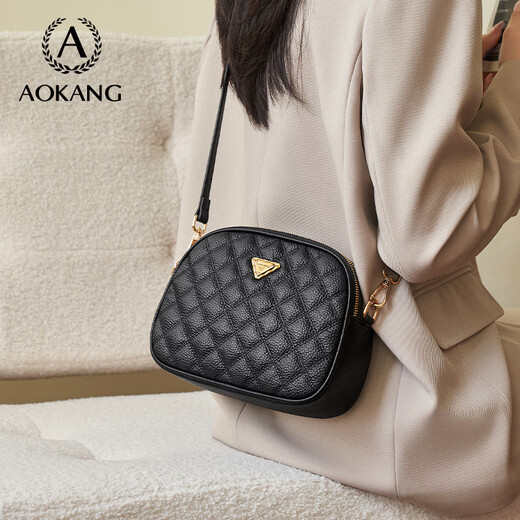 Aokang Bag Women's Bag 2025 New Trendy Diamond Square Bag Light Luxury Crossbody Shoulder Bag Birthday Gift for Girlfriend and Wife