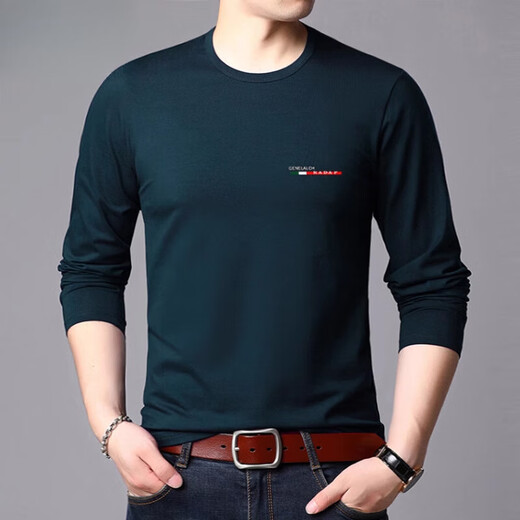 Hengyuanxiang Xinjiang T-shirt en coton en velours long manches longues à manches longues pour hommes et à l'été