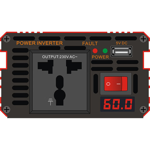 Haiqianpai stall home car inverter 48v-60-72v to 220v truck electric vehicle high power converter 48V/60V/72V to 220V 3600W display