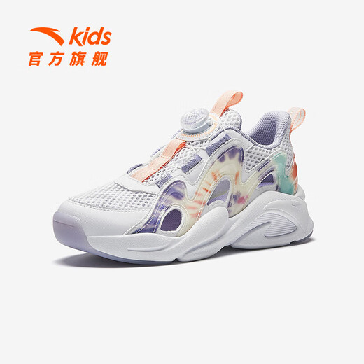 ANTA Children's Sandals Men's and Women's Big Children's Shoes 2025 Summer New Overbearing Frame Shoes Sports Shoes Baotou Beach Sandals Girls White/Yangxu Purple-6 33