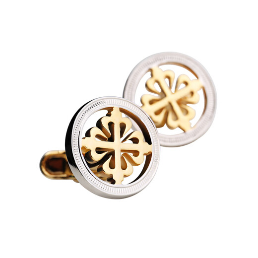 NOSSKISS New Gold and Silver Contrast Color Cufflinks High-end Simple Fashion Iris French Shirt Cuff Nails Birthday Gifts Golden Cross