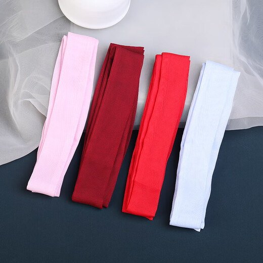 Ancient style hairband, Hanfu streamer, red ribbon, hair tie, chiffon red hair rope, children's belt, ancient costume headdress for women, true red