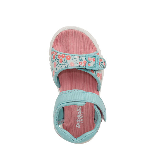 Shuangjian Dr. Scholl s Children's Baby Girl Time2play Toddler Sports Sandals Aqua Blue Floral Nylon 6 Infant