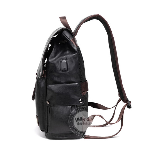Walker Shop backpack for men, fashionable simple men's casual trendy backpack computer travel large capacity schoolbag black [large capacity + water-proof] 30*18*44CM