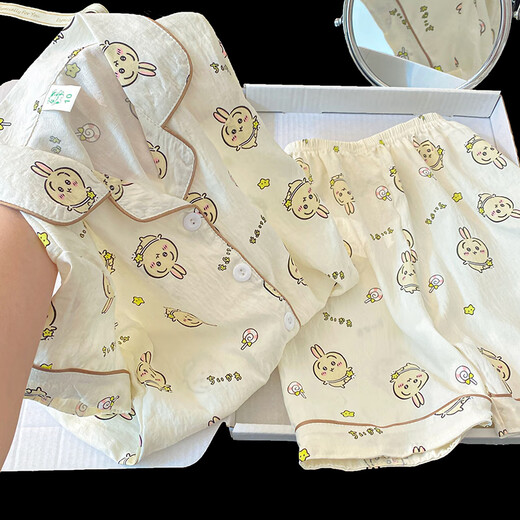 诗茹梦乌萨奇儿童睡衣女夏季短袖短裤女孩2025新款初中生女童家居服套装 757#【短袖+短裤】 110 童8码 100-110CM 30-40斤