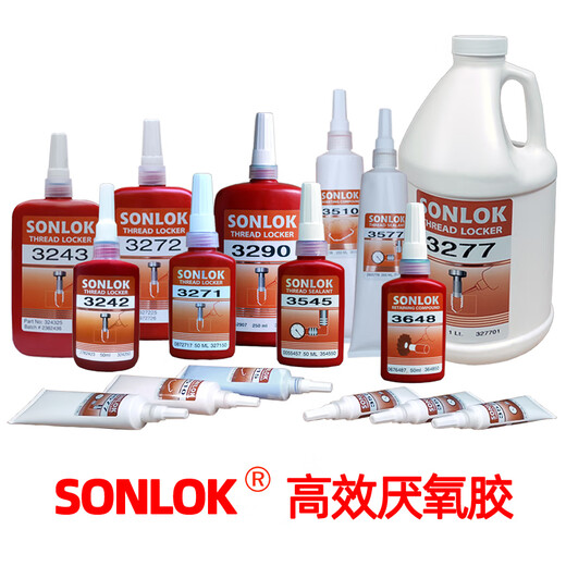 Sonlok Fadenbefestigung Kleber Hochtemperaturwiderstand Anaerobe Schraubverriegelungsmittel Anti-Loosing-Niedrigstärke und Hochfestigkeit Dichtungsmittel 3271-10 ml [Original importierte Verpackung in den USA]