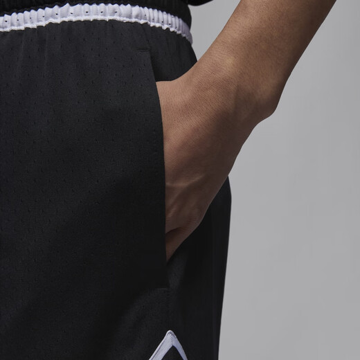 耐克（NIKE）Jordan官方耐克乔丹男子速干网眼布短裤篮球运动裤透气轻便HF9911 010黑/白/白 M
