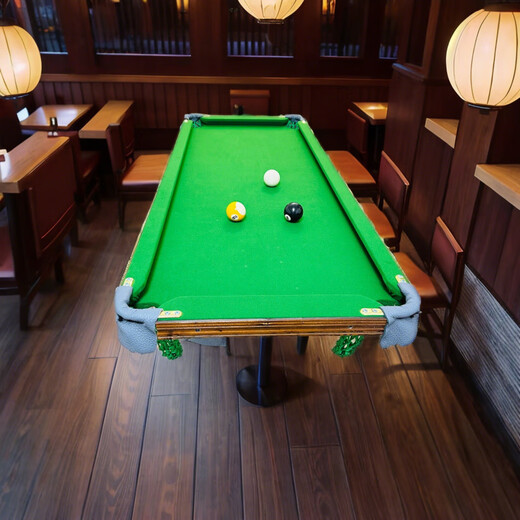 He Yangyu five-point billiard table home home training table mid-low stick out and hold eight snooker in the hand behind the stick 210cm five-hole trouser hem elastic width 0.62 meters including discount