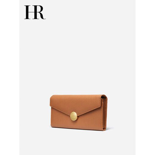 HR Helena 2025 Neue Brieftasche modische obere Leder Langer Brieftasche Cowhide Wallet Coupon Wallet Mode Id Clutch Schwarz
