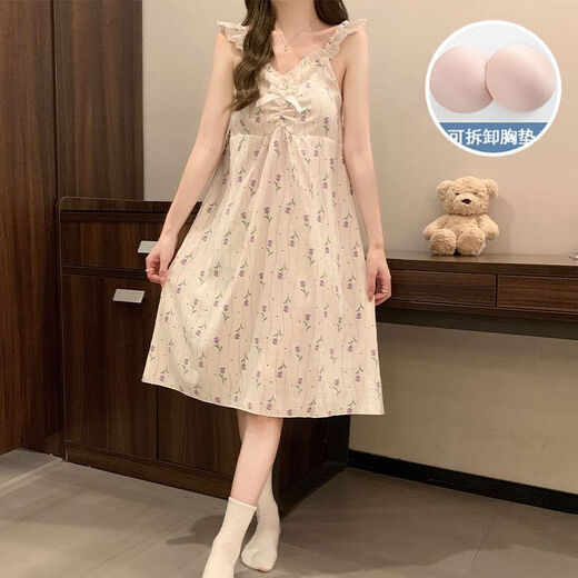S.sofea Summer Korean Style Style с подвесной на грудной клетке можно носить с сладкой маленькой цветочной домашней одеждой 9925# 175 L