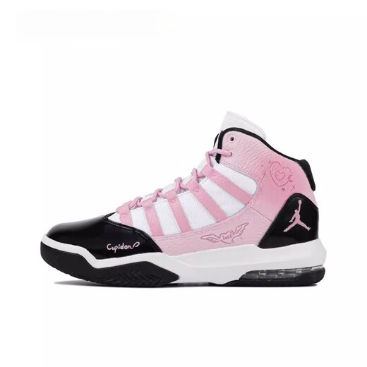 耐克（NIKE）球鞋定制 Jordan Max Aura 1 童趣聚会 中帮复古篮球鞋 黑粉 AQ9214-121Team62-粉泡康扣 35.5