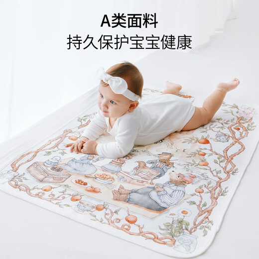 Bubble Treebubbletree Baby Orine Separador Toalla impermeable Matchel lavable recién nacido Separador de orina para bebés Remonable [nuevo] Viento de viento Lenguaje de flores de 90x70 cm