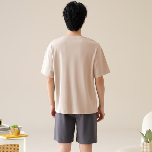 已朵纯棉睡衣男士夏季短袖两件套装2025新款男生休闲宽松家居服 13603 L 【建议100-120斤】