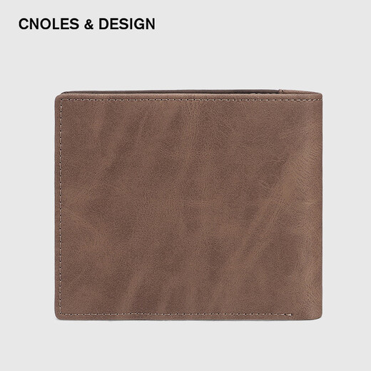 Cnoles Herren Brieftasche Kurzer Brieftasche Mehrere Karten Multifunktionskarten Karten Brieftasche Geburtstagsgeschenk für Papa Freund Ehemann Brown Brown