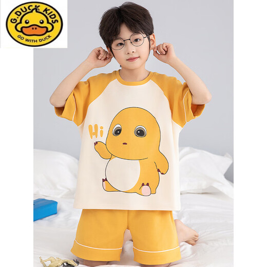 G.Duckkids Little Dragon Dragon pour enfants Pyjamas Boys à manches courtes coton pur Summer Boy garçon dessin animé de la climatisation de climatisation de la climatisation de taille moyenne [Coton pur] 695 Little Milk Dragon 100 cm 8 tailles Hauteur 90-103 Poids 30 Jin [Jin est égal à 0,5 kg]