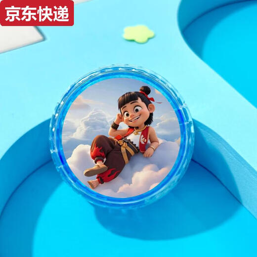 Qilicai Nezha 2 Yo-Yo Kinder glühende Toys Mädchen Automatische Rotation Yo-yo Nezha Yo-Yo Ball Junge Nezha 1-Green 1