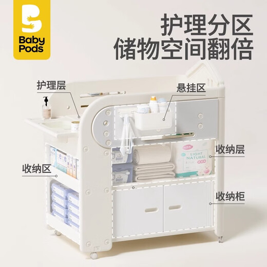Babypods Windel Tabelle Babypflege Neugeborene Krippe Multifunktionales mobiler Windelwechslung Baby Badewanne Flaggschiff Multifunktionale Pflegetabelle