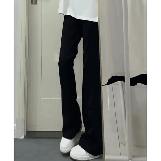 
7 high-quality black jeans for summer men and women American high street men jeans men couples slim straight pants men DFFS-701 black L
