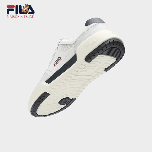 斐乐（FILA）【黄景瑜同款】男鞋小狐狸板鞋2025夏季新款方块鞋休闲鞋 雪白/雨雾灰-WN 42