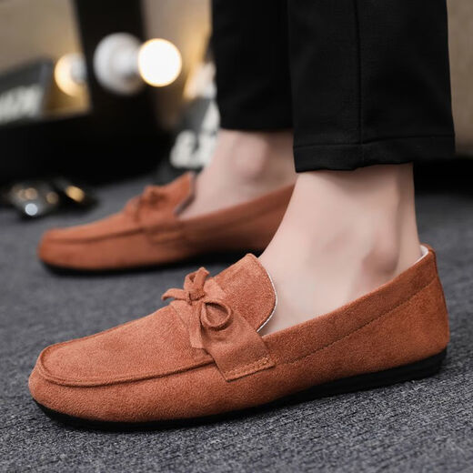 Pushui Fangfinang Old Peking Lazy Beans Schuhe Herren -Leinwand lässig und vielseitig Frühlingsblau (D753) 45