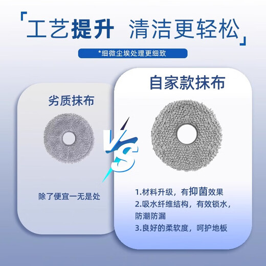 Finlan Champion Recommendation Suitable for Ecovacs T50 PRO sweeping robot accessories roller brush side brush filter cleaning liquid rag consumables set