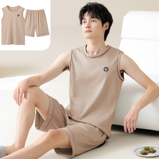 PALANDO PAJAMAS POUR HOMMES POUR SUMBRE CORTON PURS COPE SEPLEST SHORTS LA TAILLE DE LA LA LA LA LA LA LA LA LA LA LA MAISON DES VENDEMENTS SUMBRÉE MENSELLEMENT 13657 [Coton pur, adapté à la peau et respirante] L [suggéré pour 100-120 Jin [Jin est égal à 0,5 kg] usure]