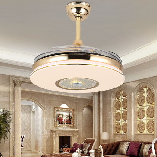
Bronze Age Invisible Ceiling Fan Light Fan Light Living Room Dining Household Simple Modern Fan Chandelier with Fan Lighting 9923
