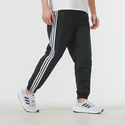 Adidas (Adidas) Clover Herren Sport Set New Workwear Woven Windproof Coat Fitnesstraining Trendy Casual Anzug Backdrucken mit Kapuzenjacke + Fußhosen s s