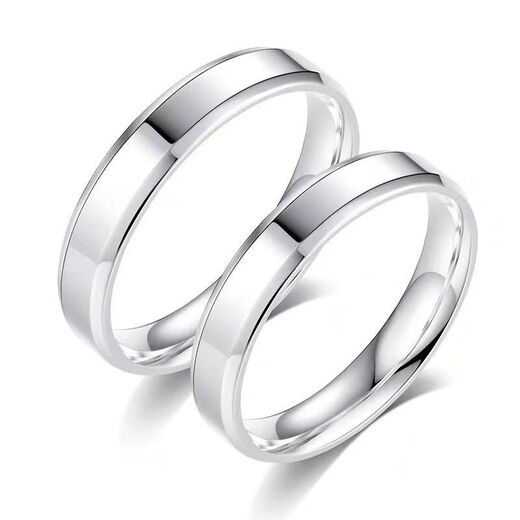 Laofengxiang pt950 platinum ring for men and women, smooth plain ring, platinum pair ring, frosted couple ring, gift for girlfriend, platinum simple love - men's ring (curved surface), be sure to note the number (8-25) or leave it when you are closed.