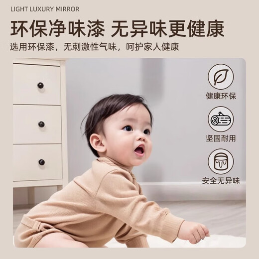 栖音阁实木镜子全身镜家用穿衣镜落地镜家用客厅试衣镜壁挂式贴墙卧室子