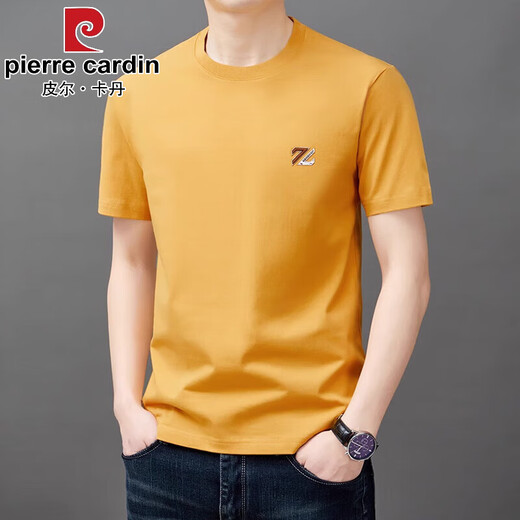
Pierre cardin cotton short-sleeved T-shirt for men's summer new thin half-sleeved top casual trendy cool T-shirt for men YS9921 maple leaf red 2XL 120 Recommended [141-160Jin [Jin equals 0.5 kg]]