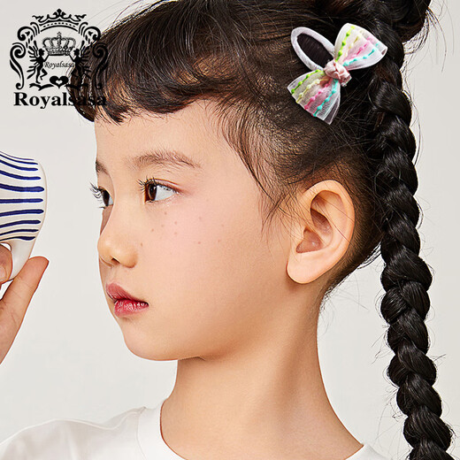 Royal sasa royal salsa 6-piece set Korean style children's rainbow butterfly rubber band headband princess baby side clip flower hair accessories