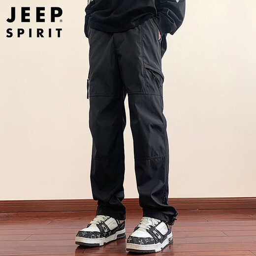 JEEP SPIRIT Jeep work pants men's autumn and winter casual pants men's loose straight assault sports trendy American trousers