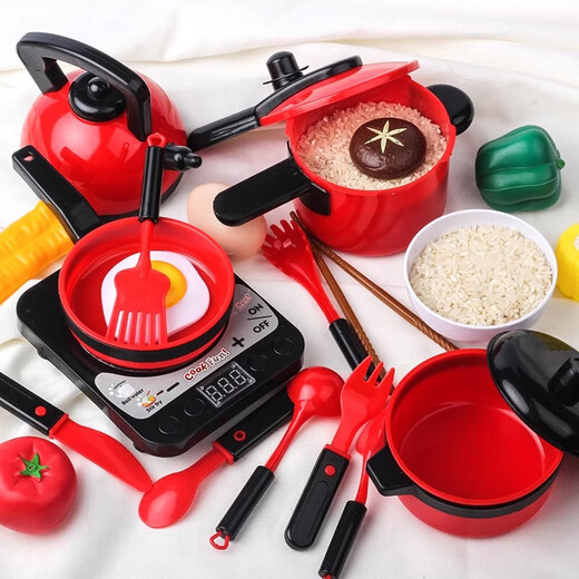 Shangmei beibei mini cuisine jouant house simulation cuisine toys pour enfants coeur ensemble 3 à 6 ans cadeaux d'anniversaire de filles