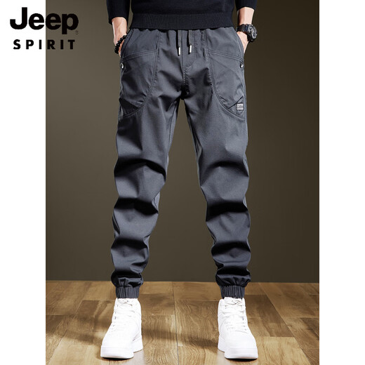 Jeep Spirit American Retro Новые повседневные брюки Мужская тенденция весны и осенью осенней функциональные подвязывание летние рабочие штаны Harlen Sport