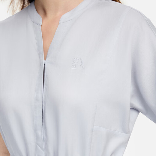 Aigle [Nuevo producto de primavera y verano] Aigao Coolmax Cool Tencel Tencel Moda Vestido de mujer Pink Light Pink Blue BM831 42 (175/96a)