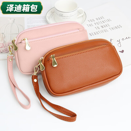 Yunluo Fashion Chinese Valentine's Day Women's Long Wallet Temperament Women's Bag Hand-carrying Clutch Bag Simple Coin Purse Clutch Bag Mobile Phone Bag Black