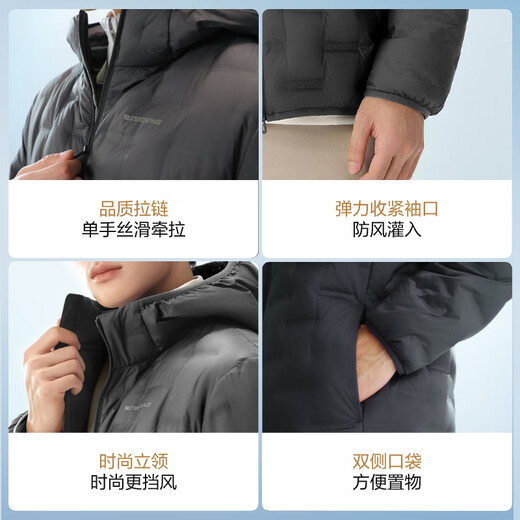 Bosideng 25 Years Goose Down Jacket Men's Autumn and Winter Lightweight Hooded Slim Short Casual Versatile Warm Jacket