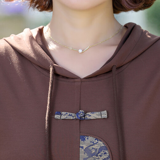 孜颜中老年妈妈运动套装女2025夏季新款50岁中年女装洋气两件套衣服女 831咖啡色 XL （建议85-100斤）