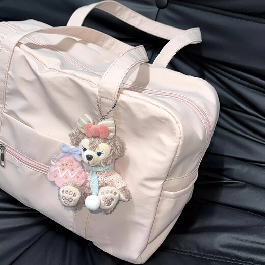 
Travel bag for women, large capacity luggage bag storage bag for short distance handbag, high appearance, portable bag for delivery, pink [double insert bag on the front side] no pendant 16L [can be boarded for free]