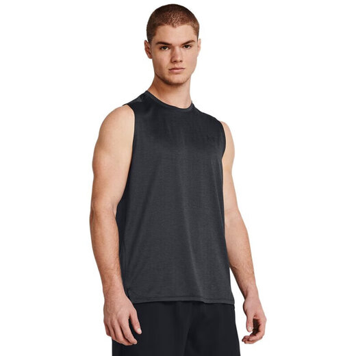UNDERARMOR Spring and Summer Tech Vent Men's Training Sports Vest 1384290 Black 001 XL