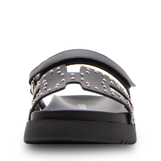 Steve Madden Girls' Mayven Sandal, Black Multicolor, 1 Kid Black Multicolor 1 Kid