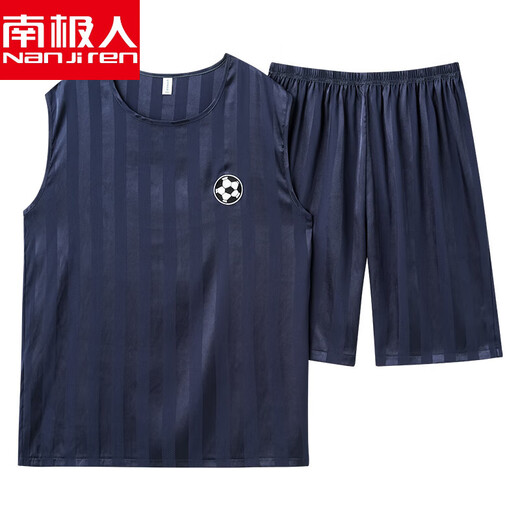 南极人2025睡衣男款背心无袖短裤两件套装夏天薄款冰丝凉感速干球服大码 【冰丝无袖套装】 Q9901 2XL 男【145-165斤】