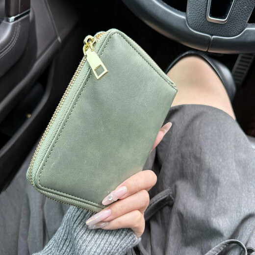 3 marchandises de voyage Clip de passeport Portefeuille PACLE MULTIFUNCTION INTÉGRÉ CLACLE CLAC CLAC CLACEMENT DE Rangement Air Clip Clipt Antift Brush Green 10.5 * 15,5 * 1,5 cm