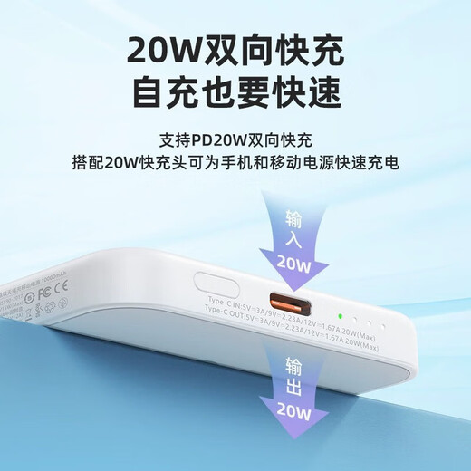 REMAX15W Charge rapide Magsafe Magnetic Wireless Power Bank Mobile Power Bank 10000mAh 10000mAh Cangyan Ash RPP-695MAGSAFE MAGLE MOBILE TÉLÉPHONE /