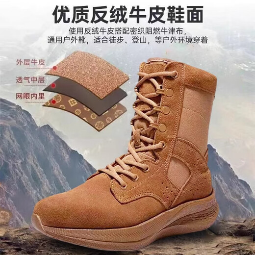 Jihua 3545 Nouvelles bottes de combat modifiées magiques chaussures de combat brune masculin plaque de carbone ultra-légère évaluation de formation spéciale du côté de formation spéciale zipper de nouvelles bottes de combat magiques [ultra-inversion] 41/255 [outil d'évaluation]