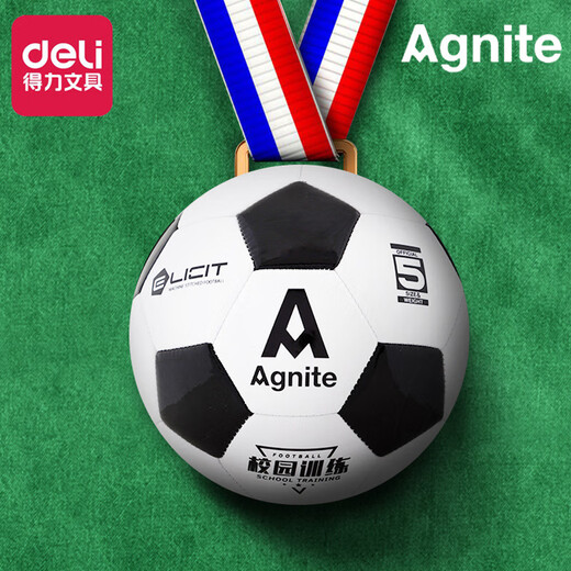 Angnett Football Adult Children's's Us Resistant Training Game Ball Machine Couture n ° 5 Football F1203 Football / Piece Black + White No. 5 Ball (11 personnes régulières)