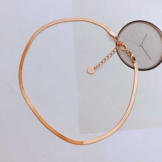 Youshu 14k rose gold anklet fashionable light luxury Korean au585 non-fading non-allergenic foot jewelry Ruijin color