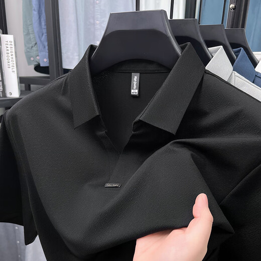 Gy jinlilai sommer ice seide ohne Spur Jacquard Schere Hals kurzärmelige Polo-Hemd Herrengeschäft mit mittlerem Alter COOL COOL T-Shirt Weiß 15123 M 48 Empfohlenes Gewicht 100-125 Jin [Jin gleich 0,5 kg]