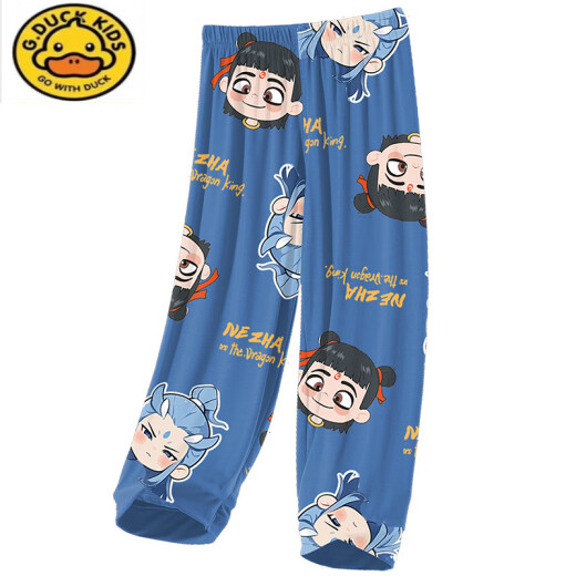 G.DUCKKIDS儿童睡衣小男孩莫代尔薄款夏季男童中大童三件套家居服哪吒春夏天 1M--ST-12353 170 16码(140-150)cm